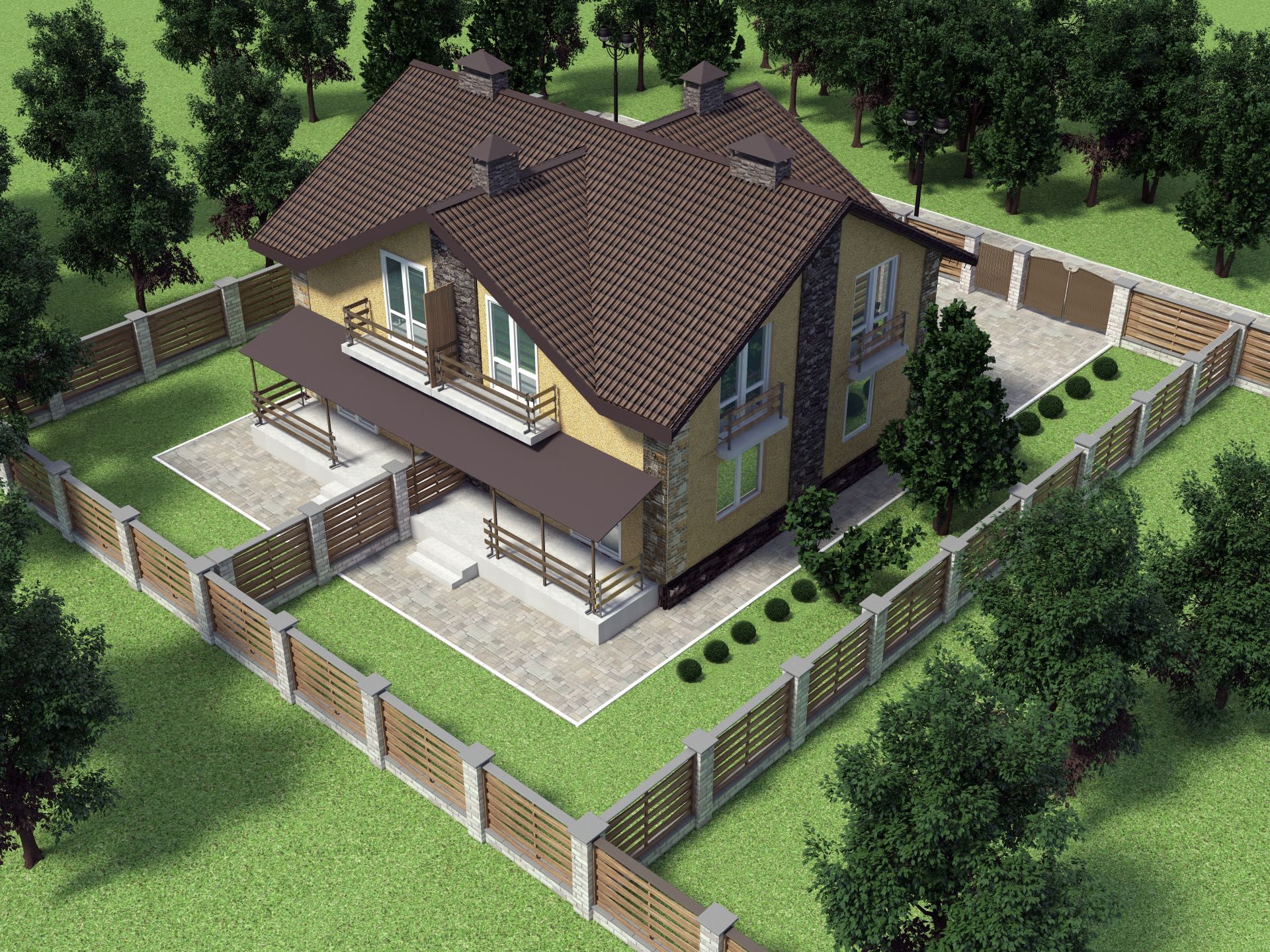 Акція Цегляний газифікований дуплекс з ділянкою 2 сотки