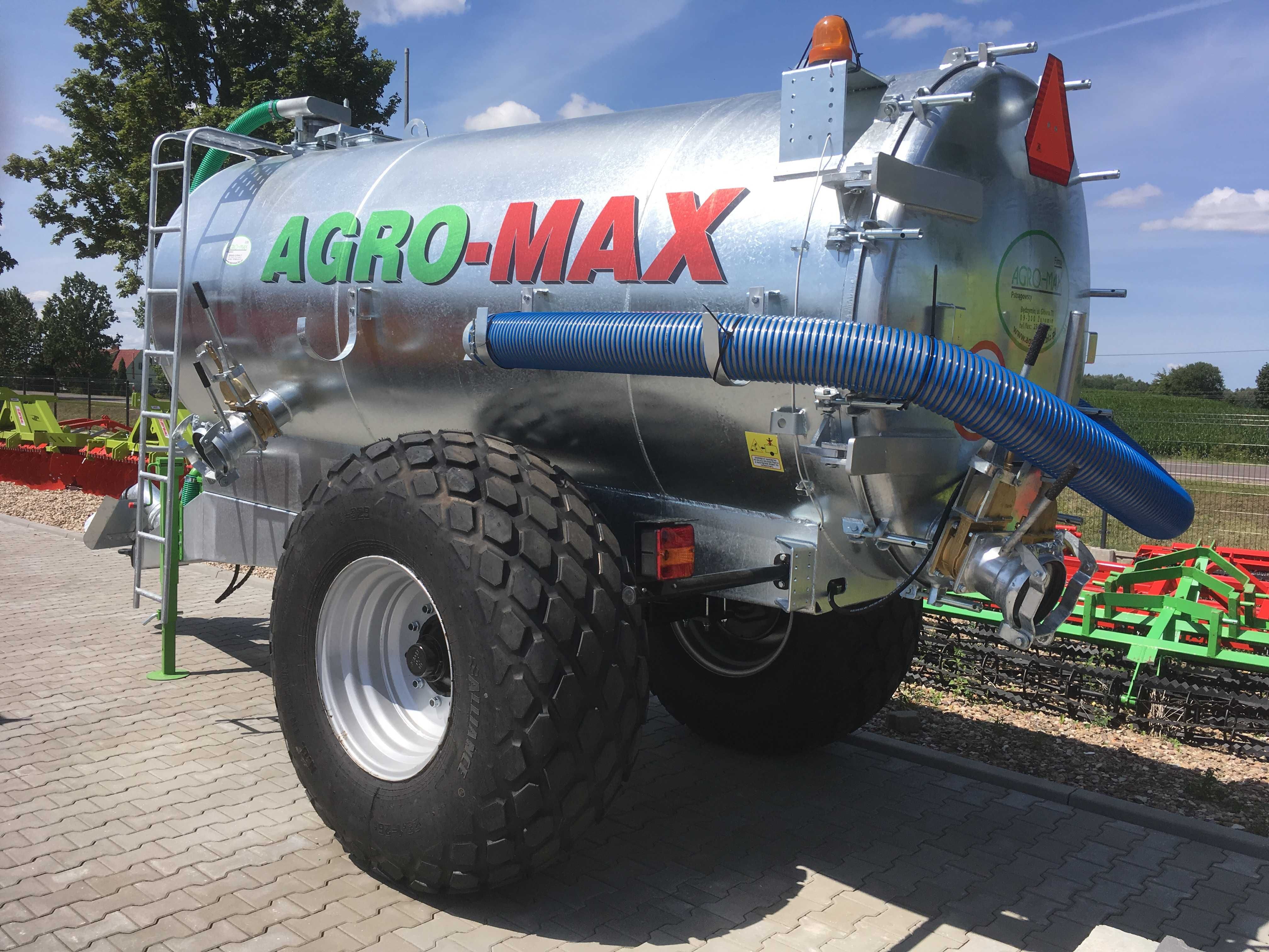 Wóz asenizacyjny beczkowóz Agro Max 8000l + Wyposażenie