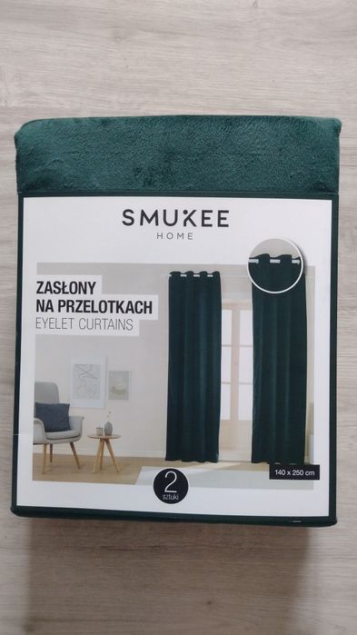 Zasłony na przelotkach butelkowa zielen