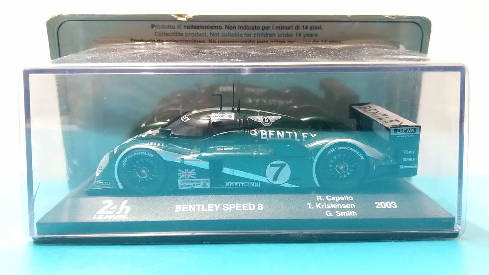 Bentley Speed 8 #7: Vencedor 24h Le Mans 2003 - Miniatura escala 1/43