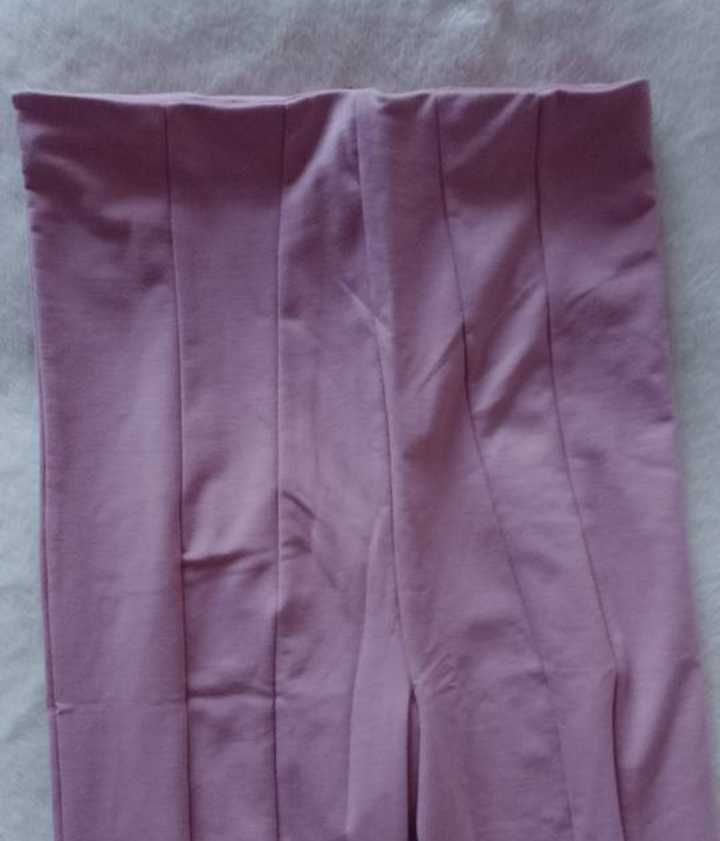 (42/XL) ASOS) Długie, różowe legginsy, spodnie rurki, NOWE