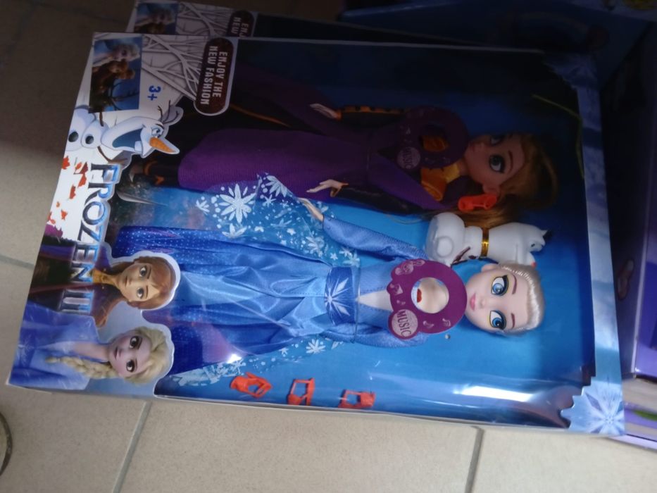 Zestaw grające śpiewające lalki kraina lodu dla dziewczynki