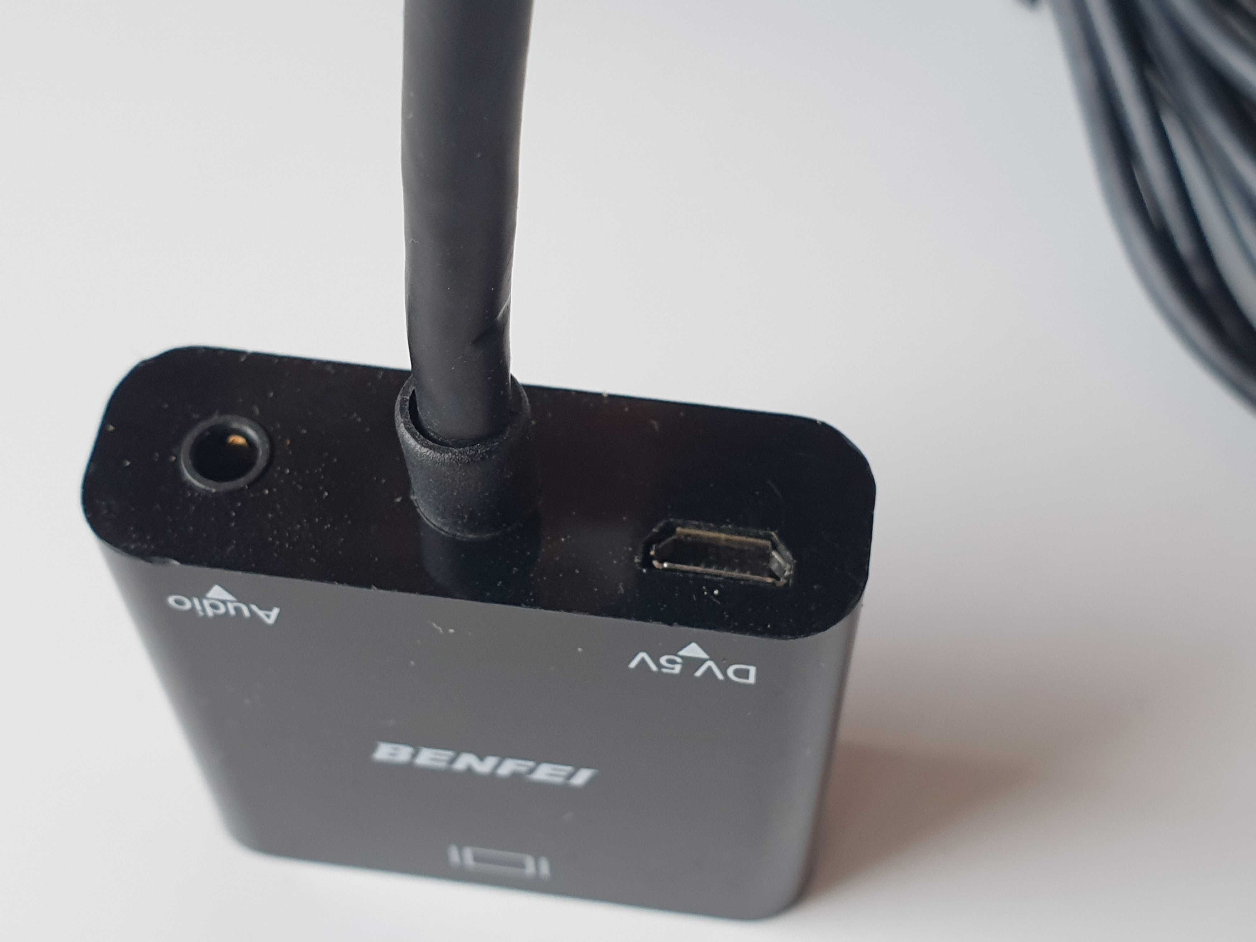 Адаптер  HDMI to VGA з 3,5 мм micro USB  BENFEI