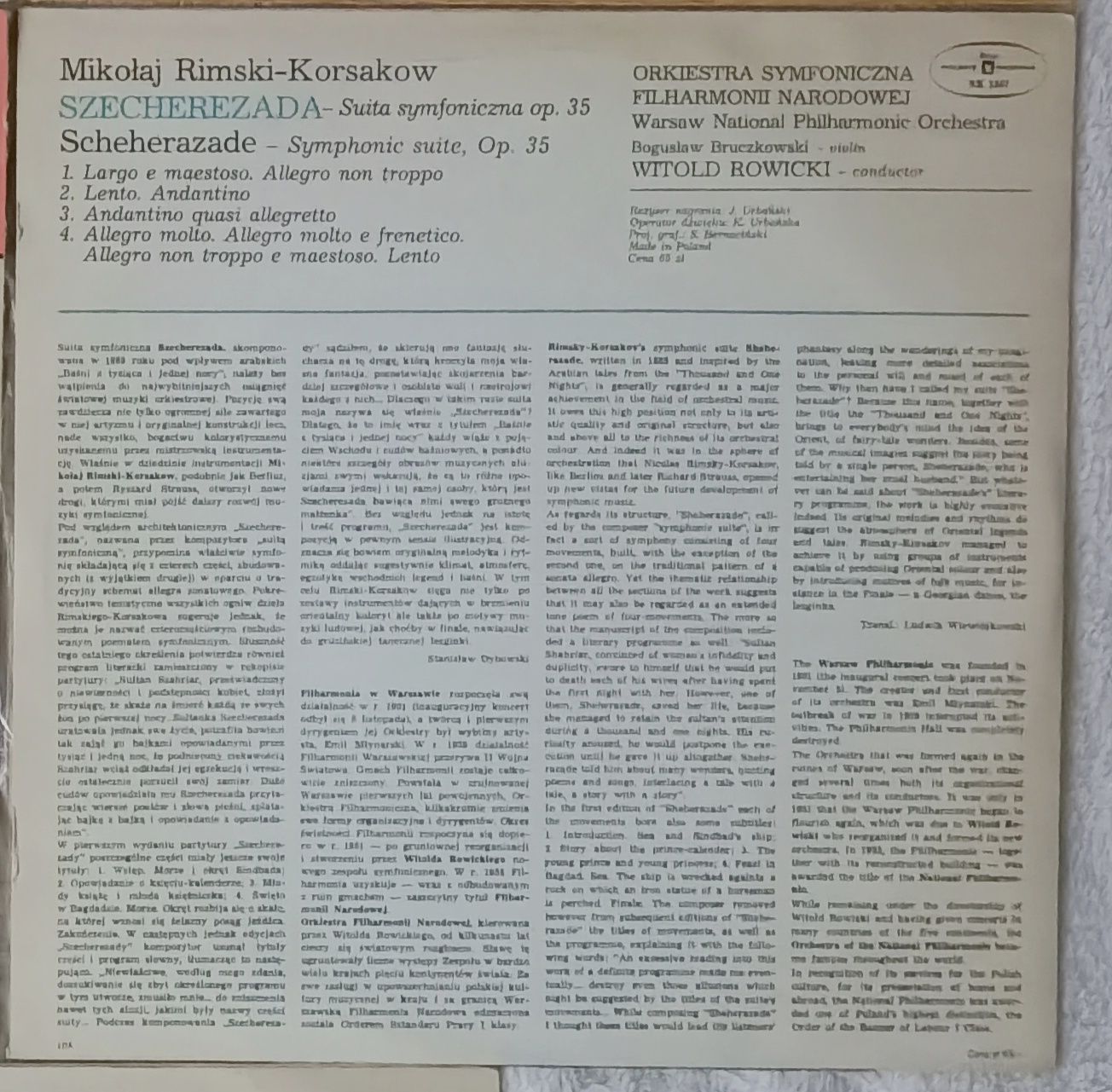 Płyta winylowa Mikołaj Rimsky Korsakov