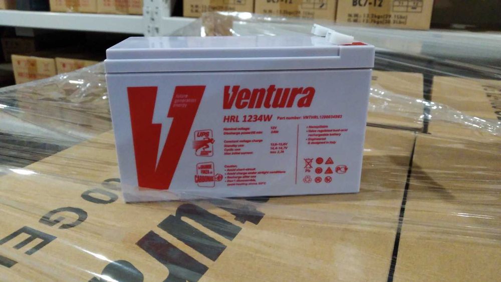 Акумулятор VENTURA 7, 7,2, 9, 12, 18Аг длясигналізації, інтернету, ББЖ