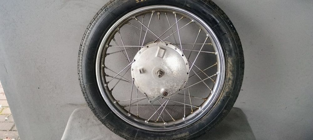 Koło przednie Simson Awo 425 Sport Kompletne Ośka Pneumant