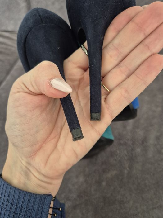 Piękne szpilki kolorowe asymetryczne czółenka do szpica Zara 38 hit
