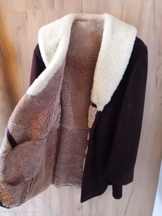 Kożuch ziomy z owczej skóry