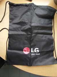 Worek plecak z logo LG czarny nowy