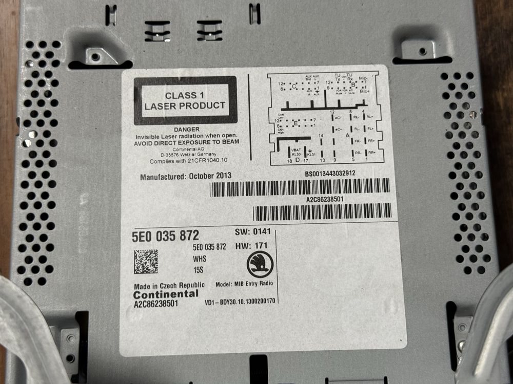 Radio Skoda Octavia III Stan Idealny!  5E0O35872