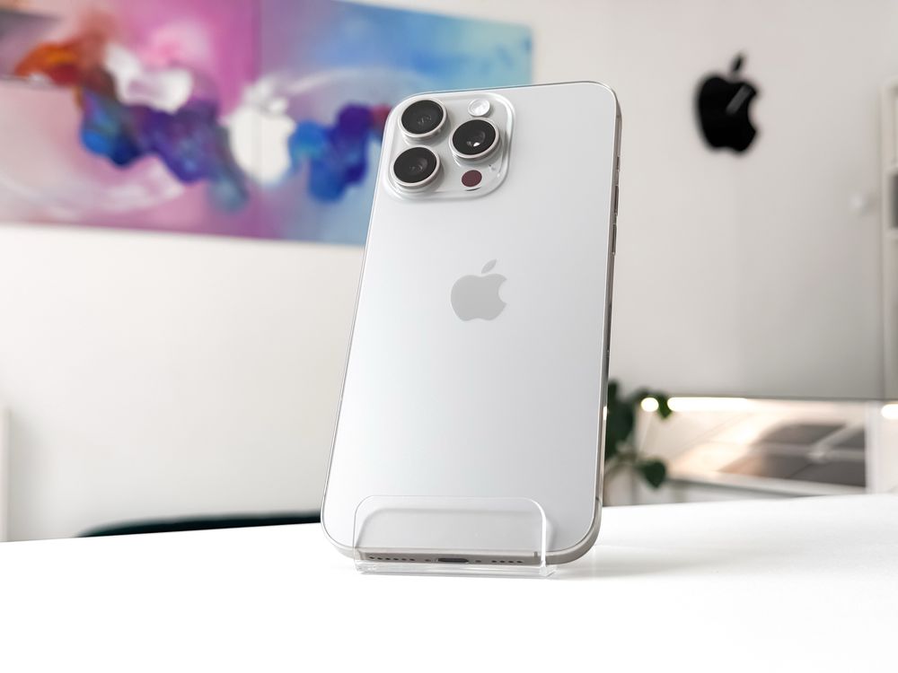 iPhone 15 Pro Max 1 TB Naturalny Tytan 100% bateria Sklep Gwarancja