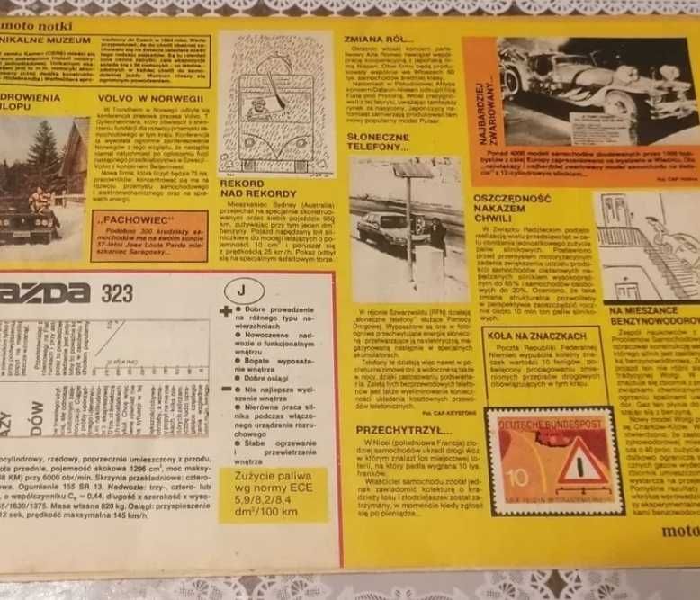Gazeta MOTOR nr 10 1981 maluch polmozbyt Trabant 601 fiat 125p Mazda