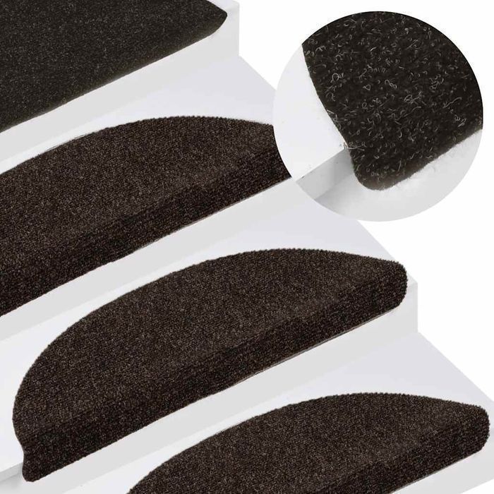 Vidaxl Samoprzylepne Nakładki Na Schody, 10 Szt., Brązowe, 56X17X3 Cm