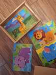 Puzzle drewniane zwierzęta wiek 2-4 lata4