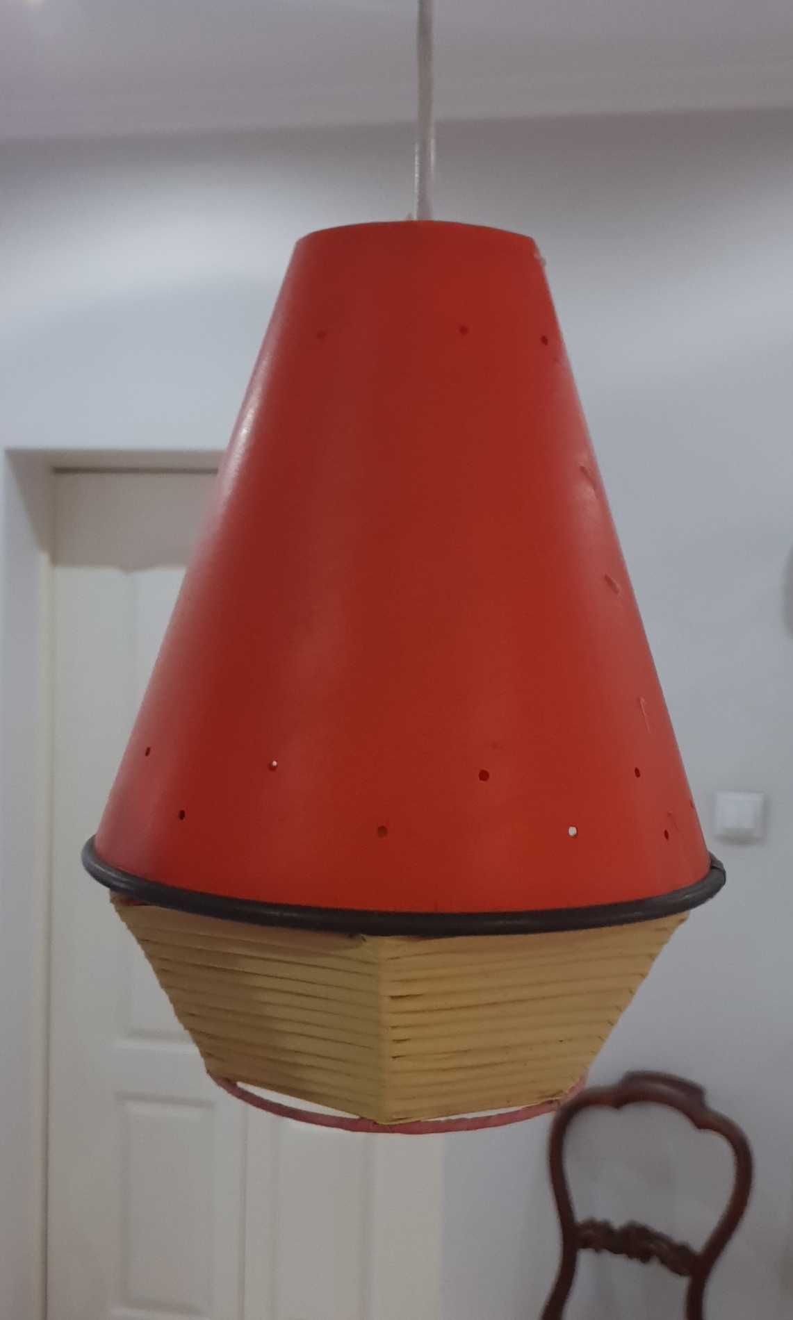 PRL lampa sufitowa żyrandol lata 60 70