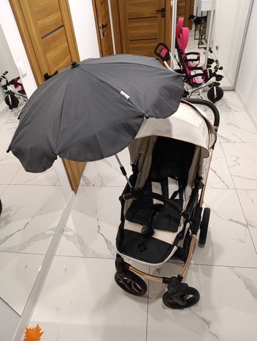 Bebetto Wózek 2w1 jak nowy piękny jasny