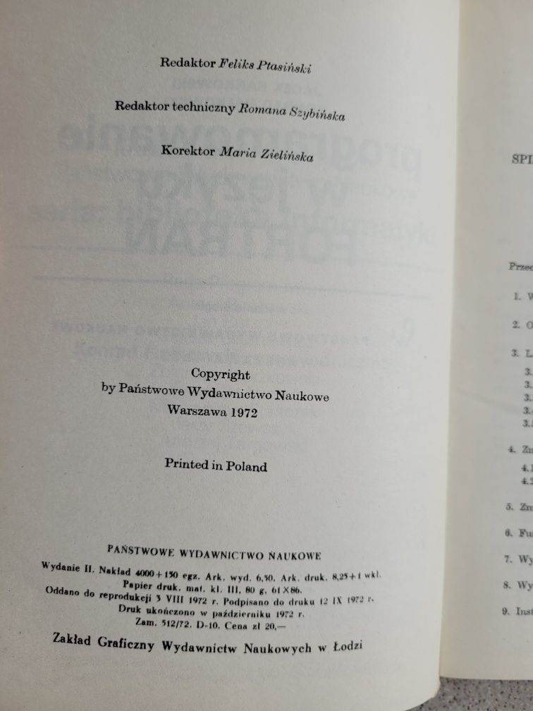 J.Bańkowski,K.Fiałkowski Programowanie w jęz.Fortran 1972 PWN
