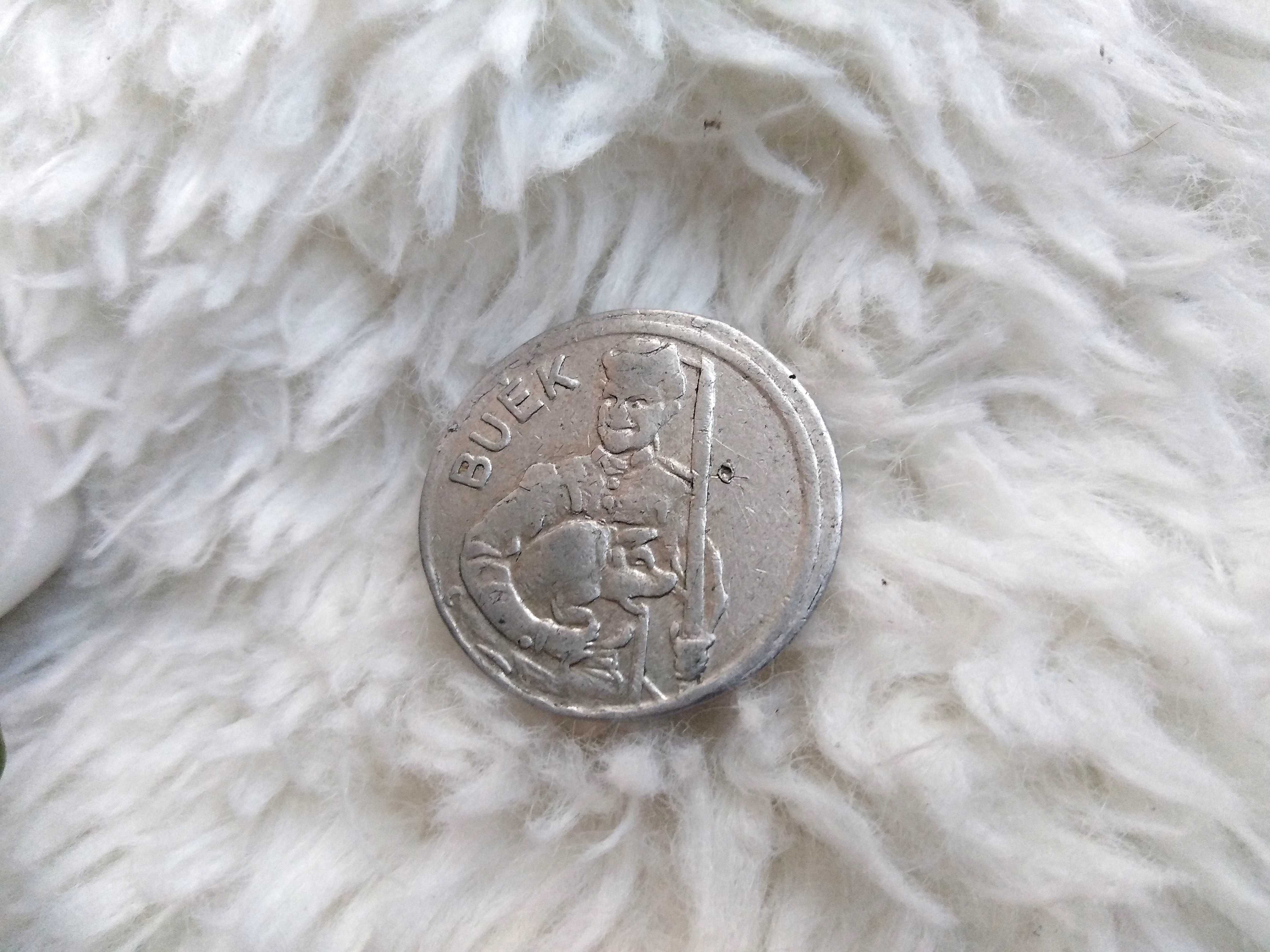 Żeton, moneta noworoczna, token Buek kabala 13, unikat