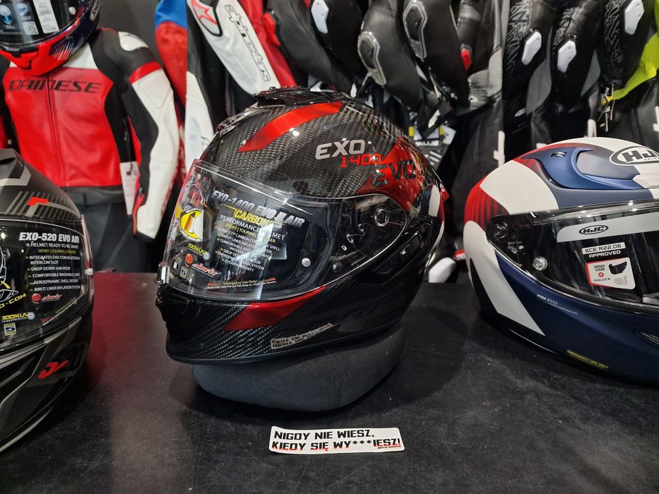 MotoSzafa Kask SCORPION EXO-1400 EVO II CARBON air plattet !gratisy!