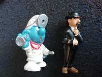 Bonecos vintage em PVC - Tintin - Estrunfes