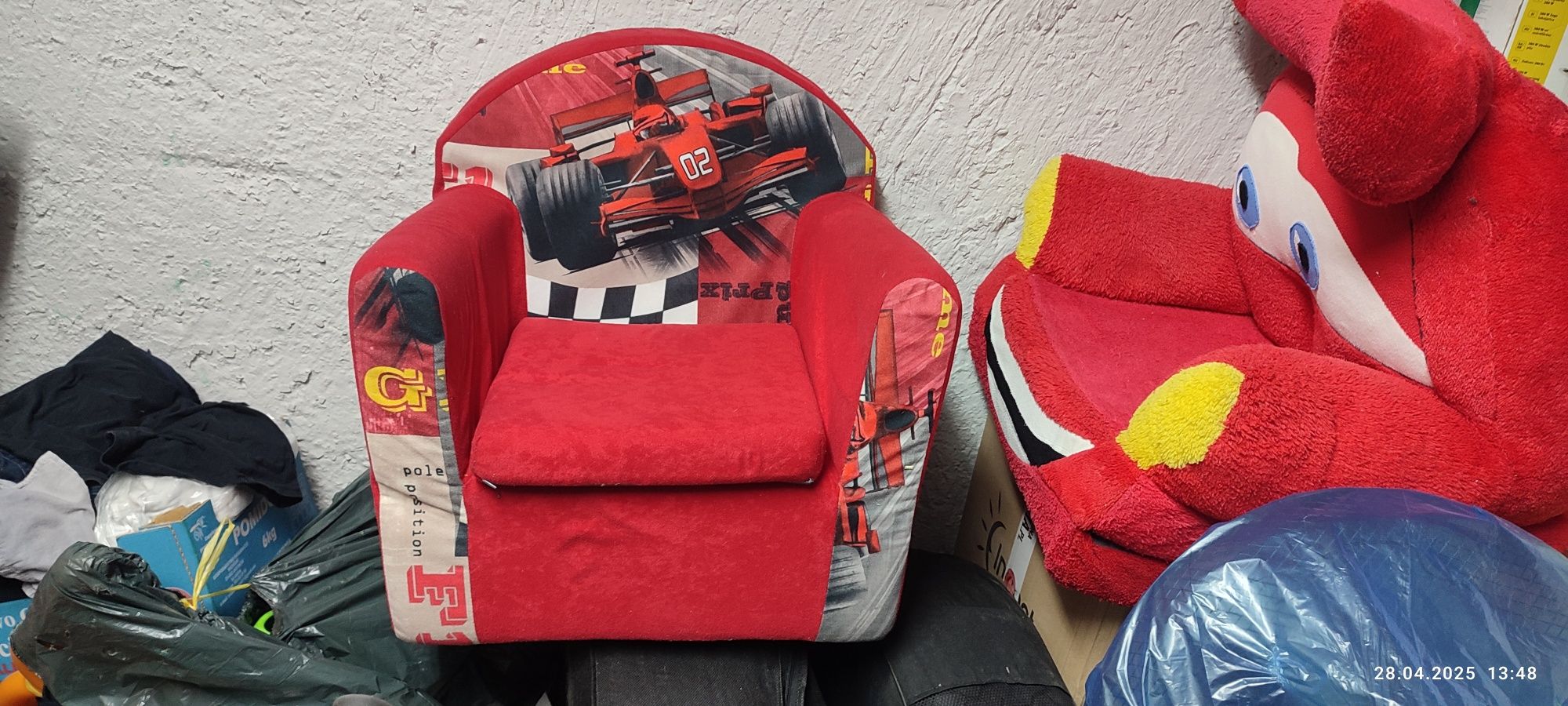 Fotel dziecięcy formuła 1 pluszak race
