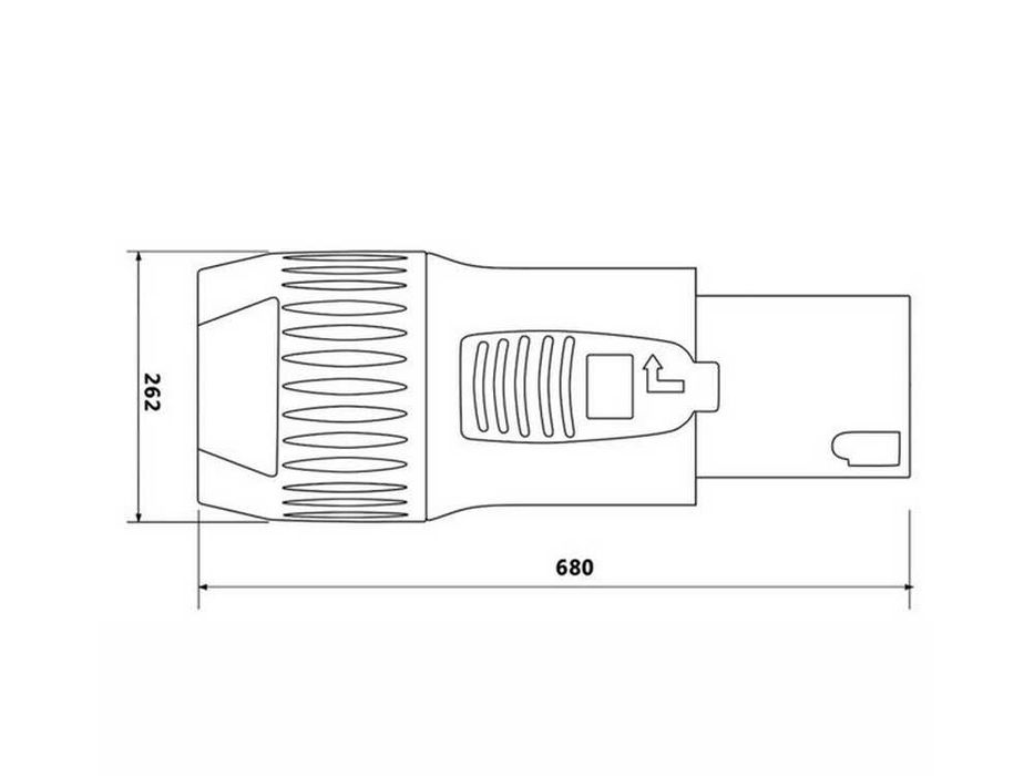 RP031 - Złącze SPEAKON 4P wtyk kablowy (czarne)