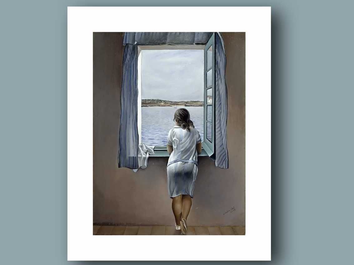 S. Dali, Dziewczyna w oknie, plakat 40x50