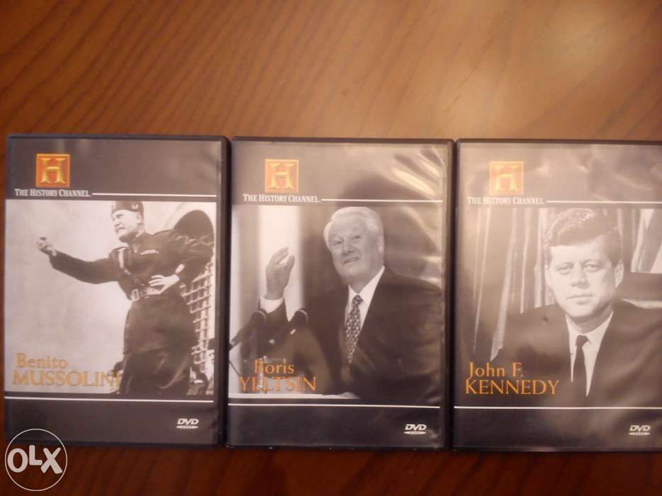 DVD's J.F.Kennedy - Boris Yeltsin - Benito Mussolini