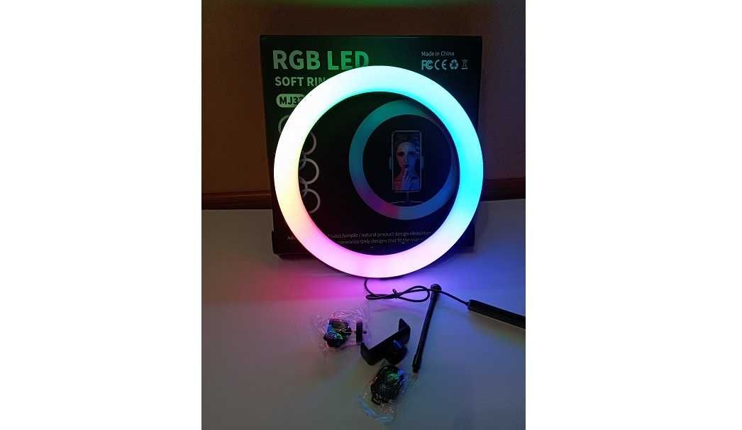 Кільцева лампа RGB MJ 260 Soft Ring Light 26 см, Світлове кільце Селфи