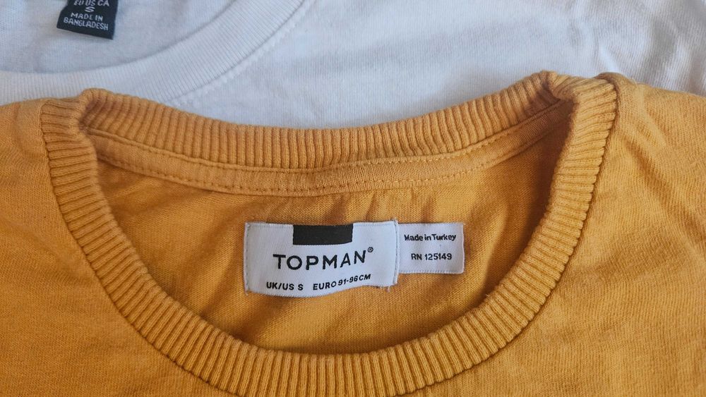 2 męskie t-shirty Topman/Smog rozm. S/M