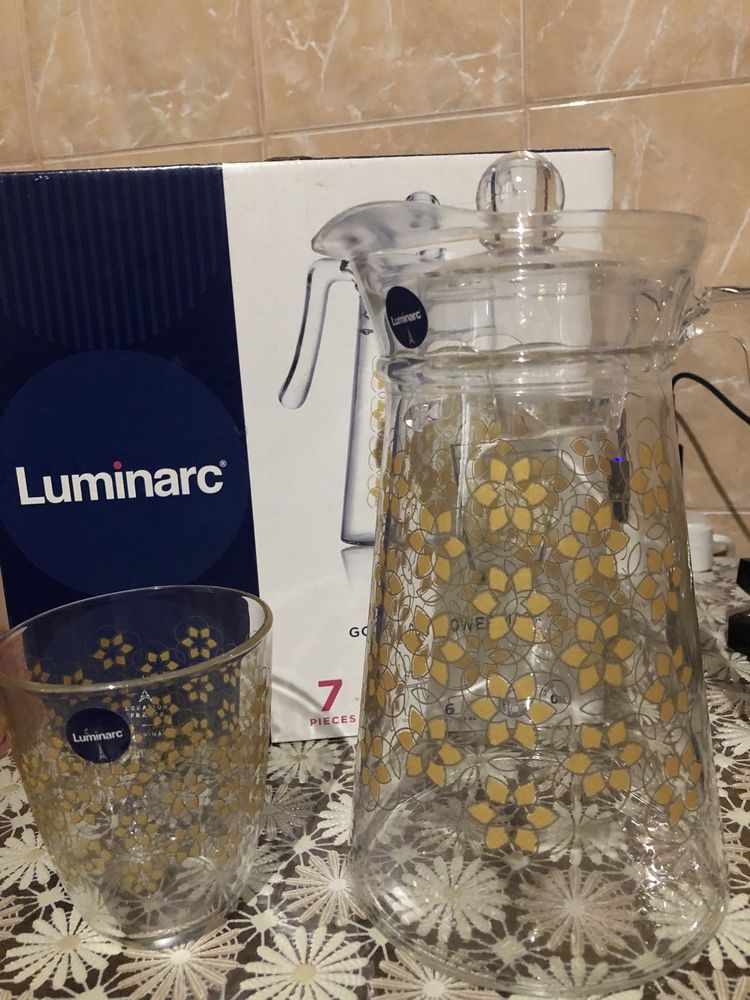 Піднос Люмінарк посуда стакани графін
