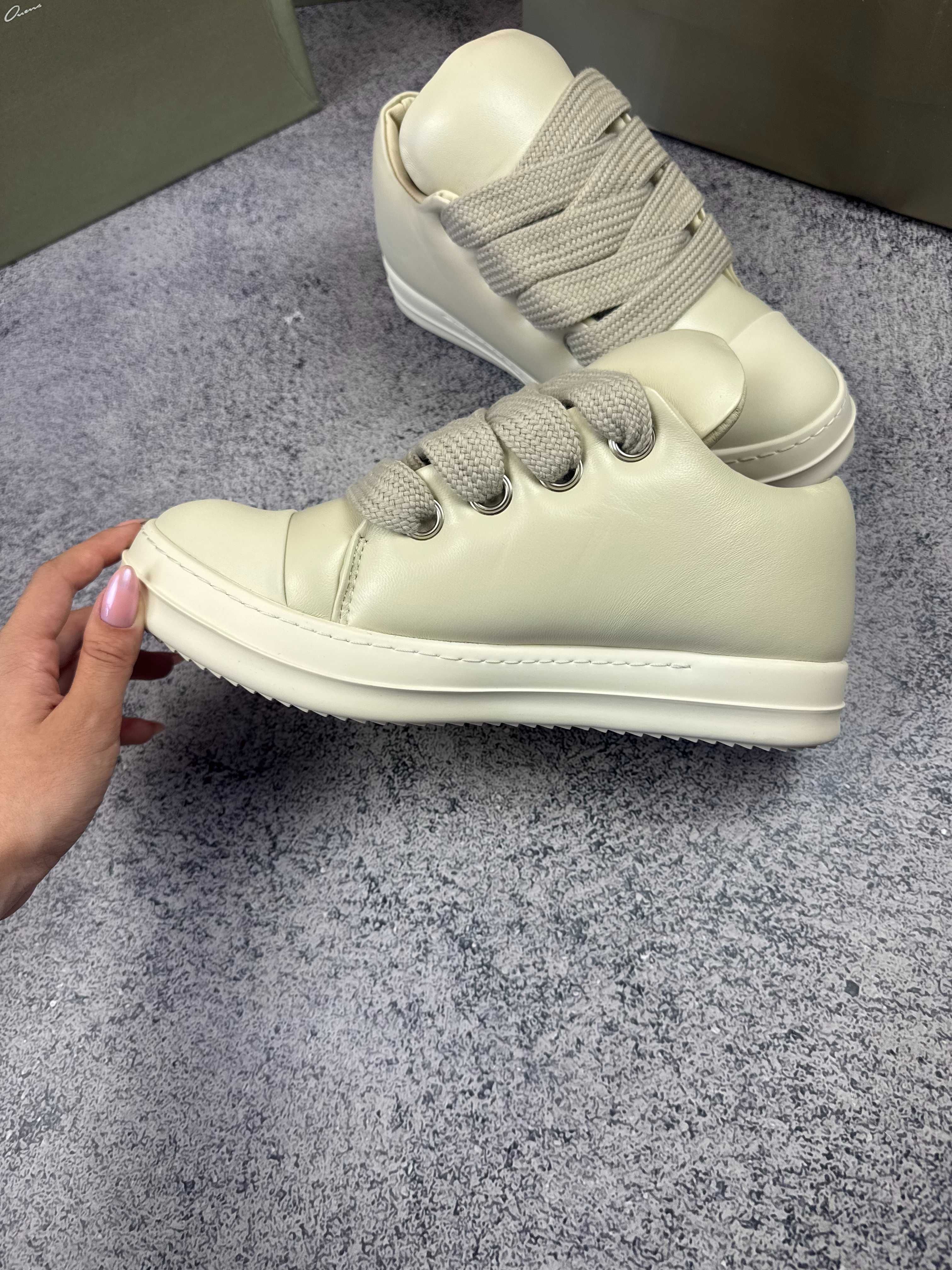 Кроссовки Rick Owens Ramones Jumbo Low drkshdw белые