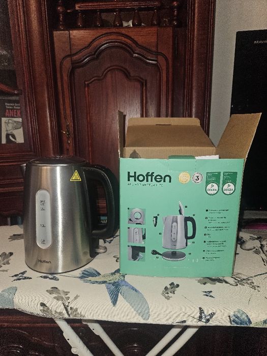 Czajnik elektryczny stalowy Hoffen nowy