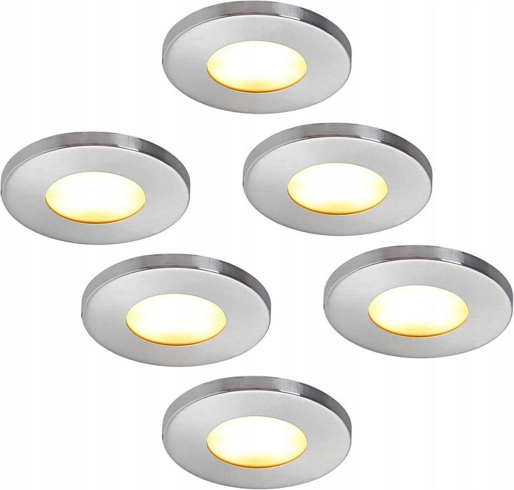 Oprawa wpuszczana IP44 230V 5W lampy 6 szt reflektory sufitowe Led