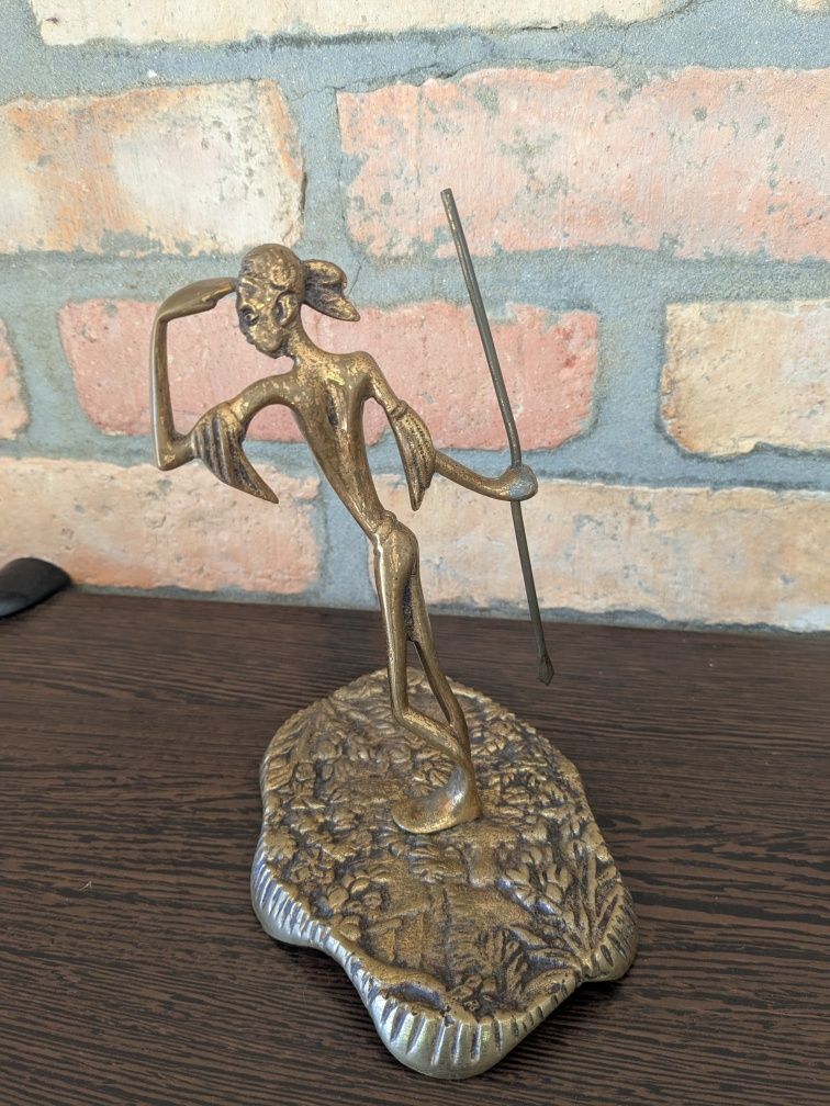 Decoração artesanal bronze africana 1940