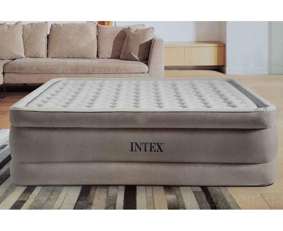 Intex 64428, надувне ліжко 203x152x46 см ULTRA PLUSH
