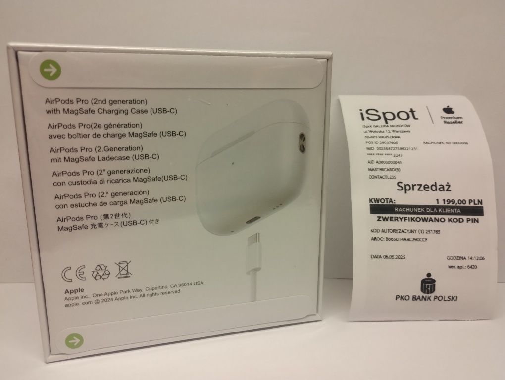 AirPods Pro 2 USB-C ANC • NOWE • oryginalne • paragon • szybka wysyłka