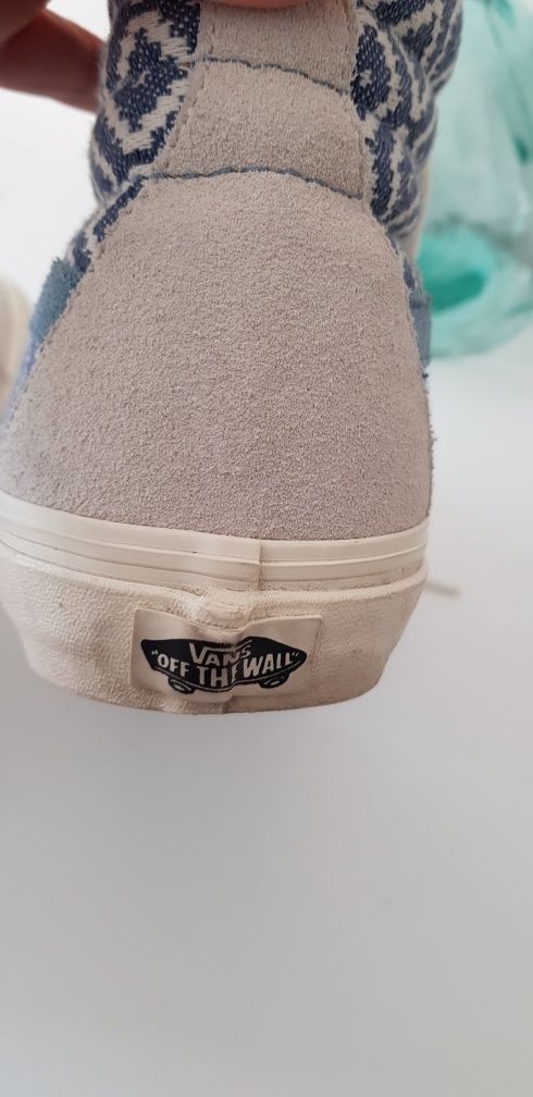 Buty trampki tenisowki wysokie skórzane Vans 40