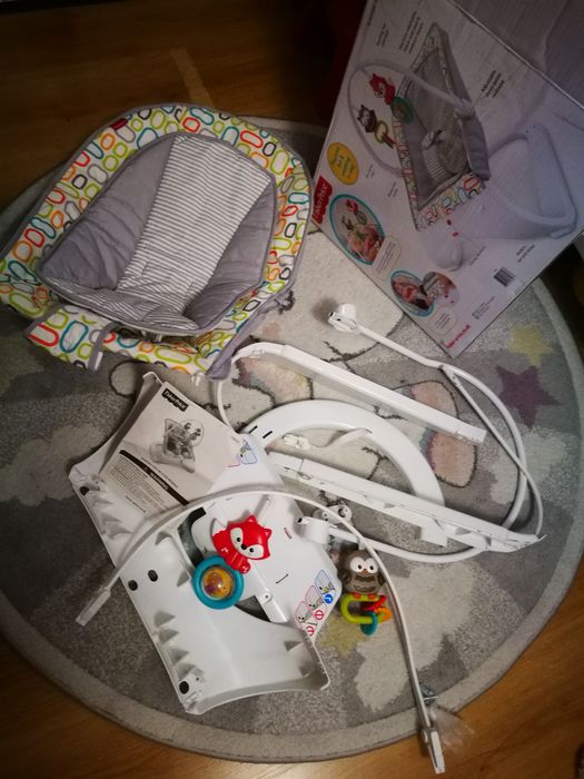 Fisher Price Leżaczek Deluxe Comfort Curve Sówka i Lisek