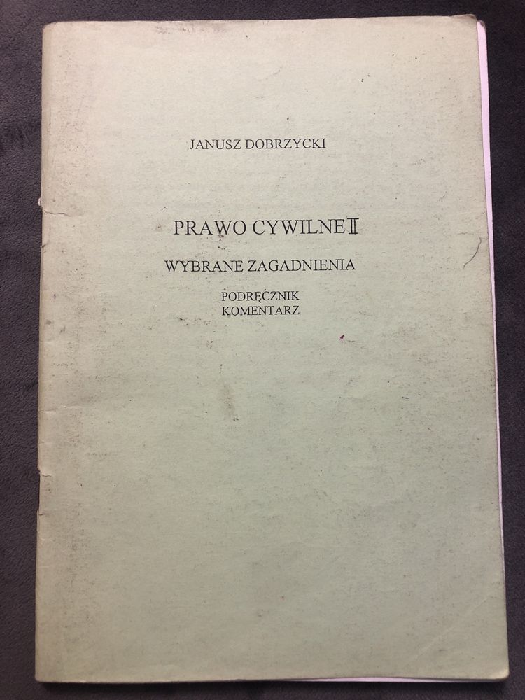 Prawo cywilne II - Janusz Dobrzycki