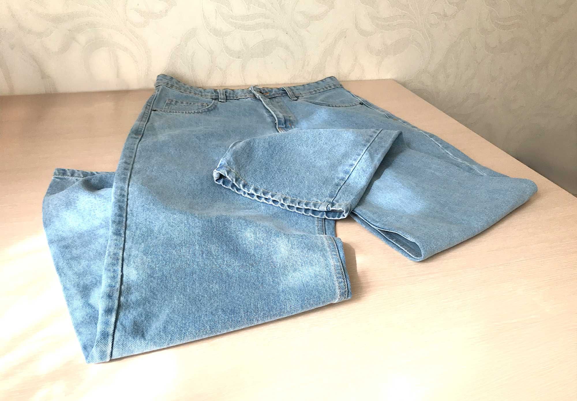 Штаны мужские джинсы широкие baggy багги оверсайз парашюты светлые