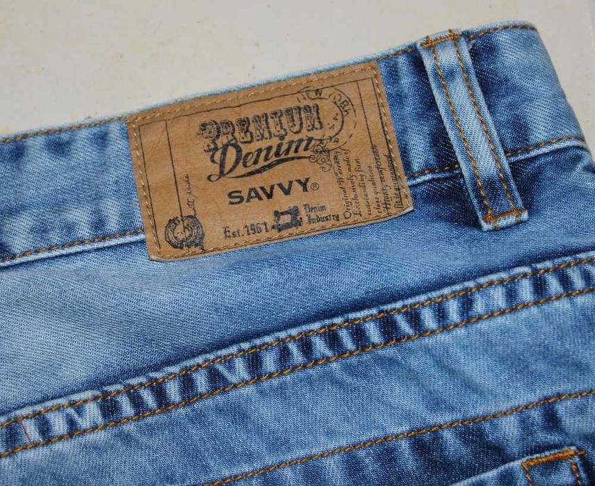 Spodenki jeans krótkie Savvy 33 L szorty męskie