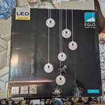 Eglo led Żyrandol na lince 6 kul szklanych
