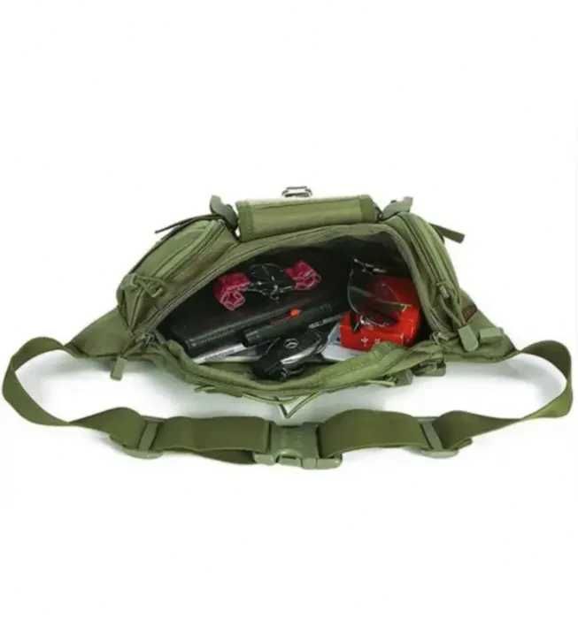 Тактична військова сумка бананка на пояс / через плече олива / мультик