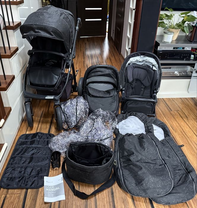 Wózek 2w1 Espiro Next, 2x spacerówka! 2x zimowe śpoworki i folie!