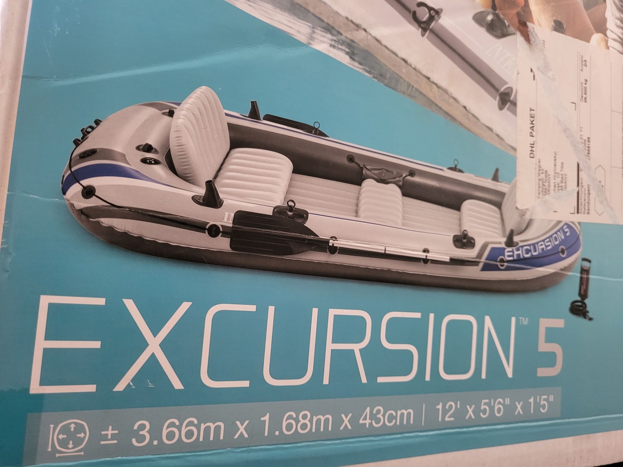 Лодка надувная intex excursion 5