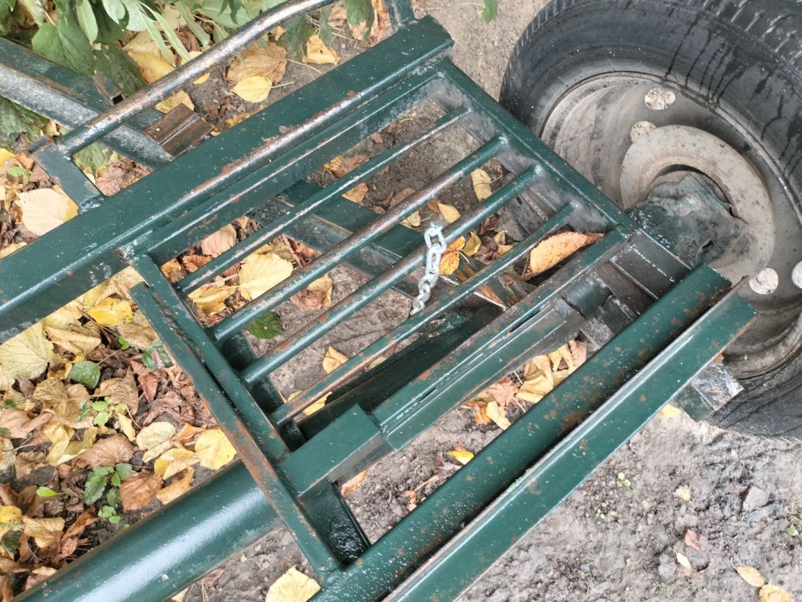 Прицеп подкатной с поворотной осью, жесткая сцепка