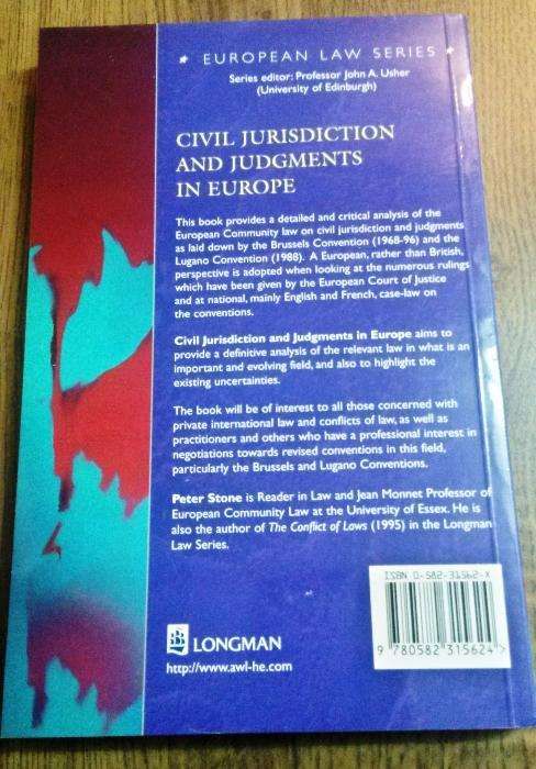 Civil Jurisdiction and Judgments in Europe - Peter Stone