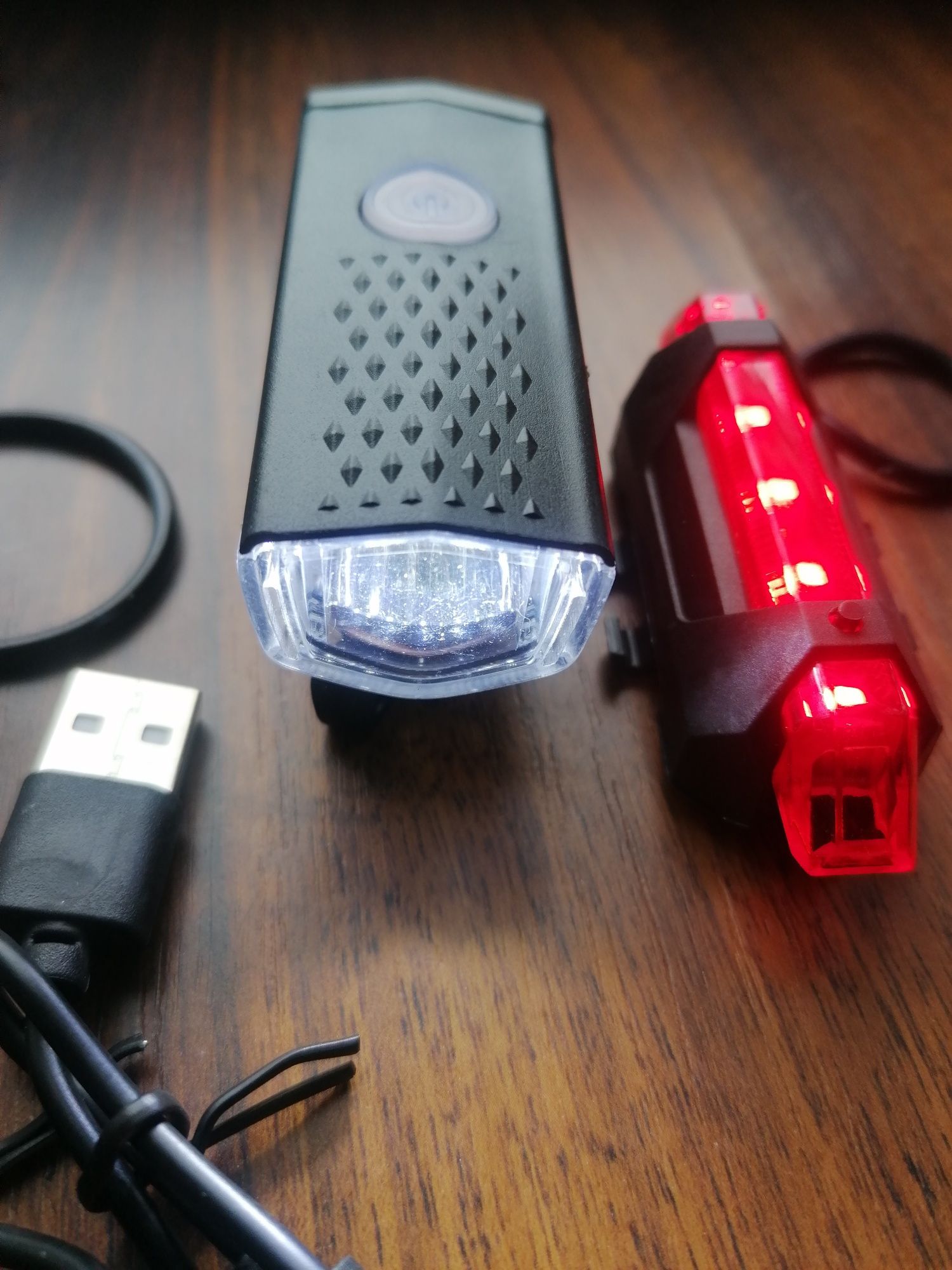 Oświetlenie Led ładowanie USB zestaw przód tył USB