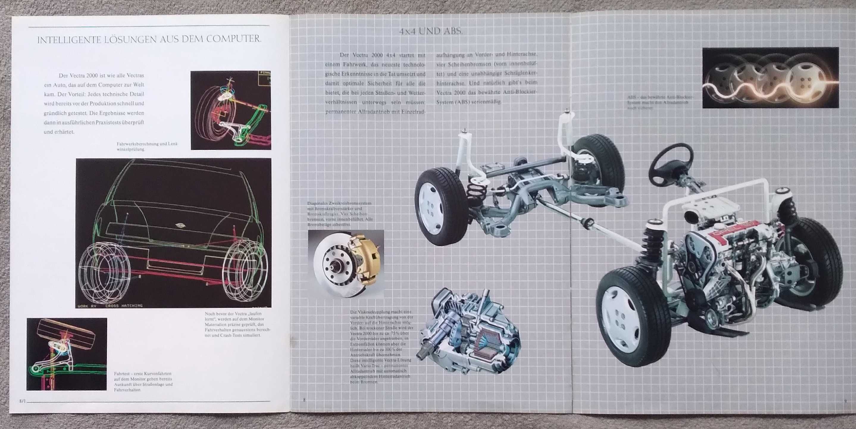 Prospekt Opel Vectra 2000 rok 1989